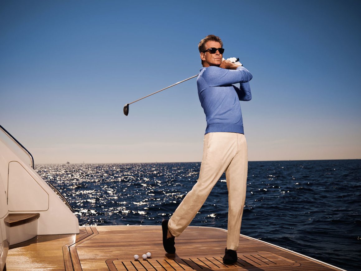 Pierce Brosnan for Hackett Spring/Summer 2014, shot by Terry O’Neill. 8