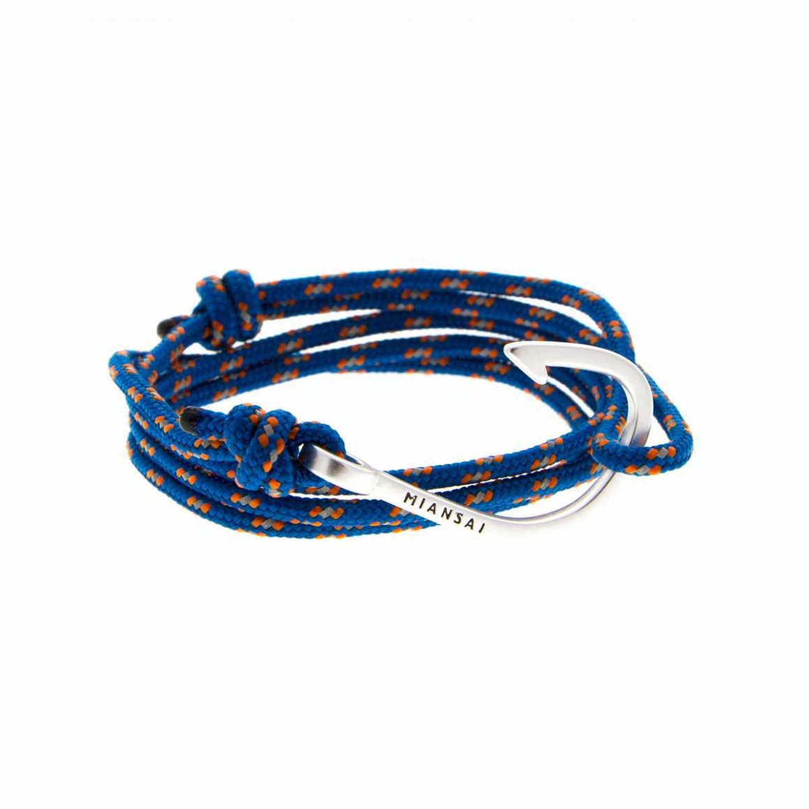Silver Hook on Caribbean blue rope by Miansai