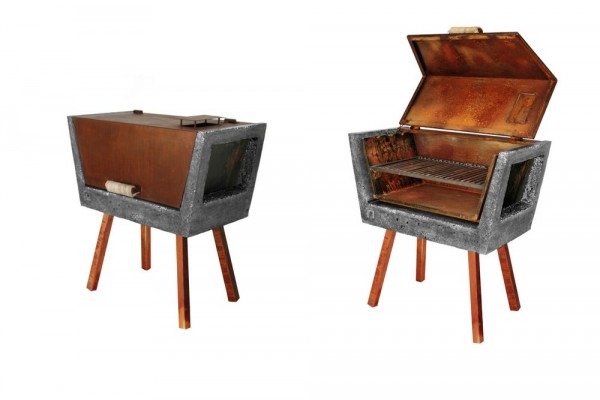 Concrete Batea Outdoor Grill by MateriaLitica 6