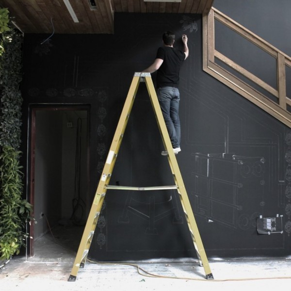 Chalk Mural by Ben Johnston in Asheville North Carolina 2