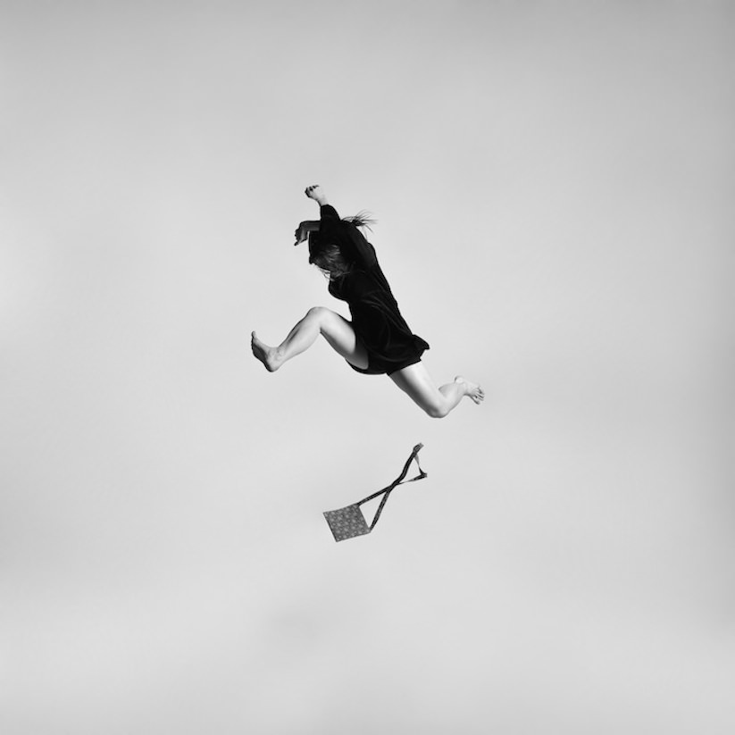 Energetic Black And White Portraits Of People Captured In Mid Jump 2014 - Gravity by Tomas Januska, 1 of 13