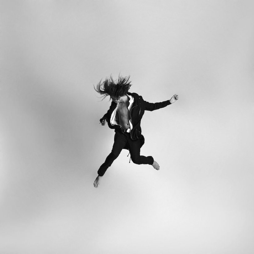 Energetic Black And White Portraits Of People Captured In Mid Jump 2014 - Gravity by Tomas Januska, 3 of 13