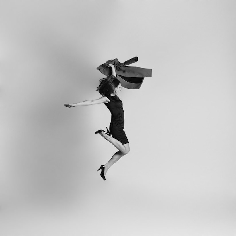 Energetic Black And White Portraits Of People Captured In Mid Jump 2014 - Gravity by Tomas Januska, 6 of 13