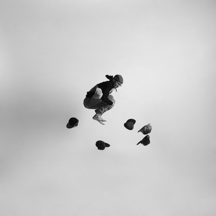 Energetic Black And White Portraits Of People Captured In Mid Jump 2014 - Gravity by Tomas Januska, 10 of 13