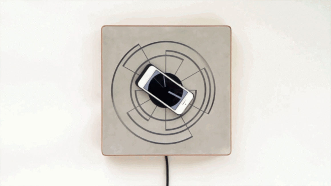 Introducing Spira iPhone charger and clock by Alice Robbiani