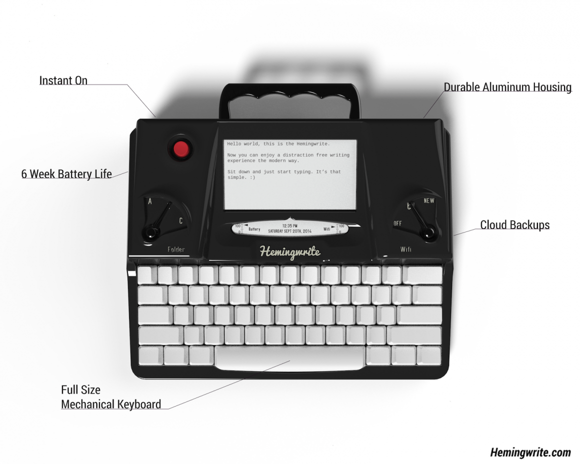 Introducing the typewriter of the 21st century: the Hemingwrite 4