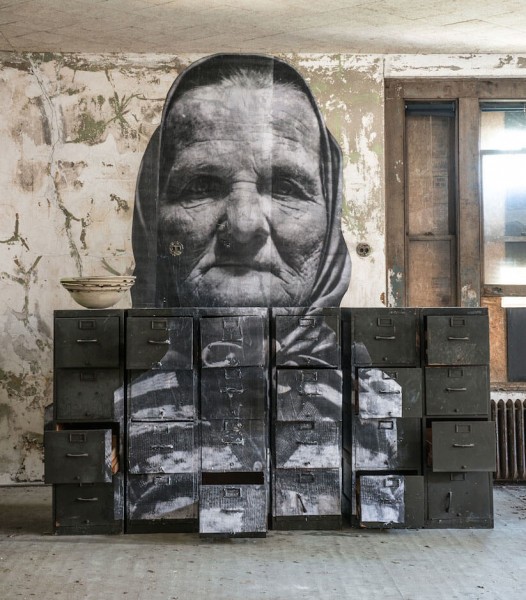 UNFRAMED Photo Exhibition in the abandoned Ellis Island Hospital by street artist JR 17