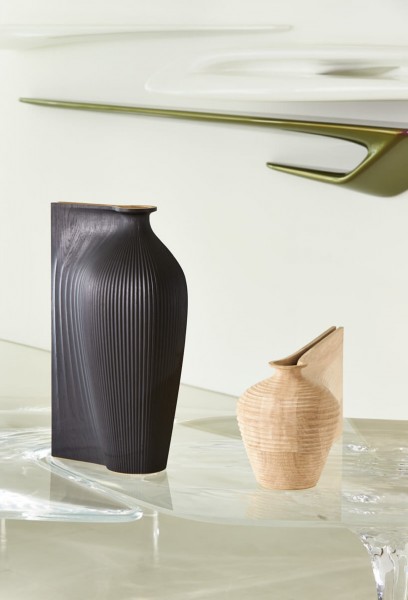 Fluid sculptural vessels by Zaha Hadid and Gareth Neal 2