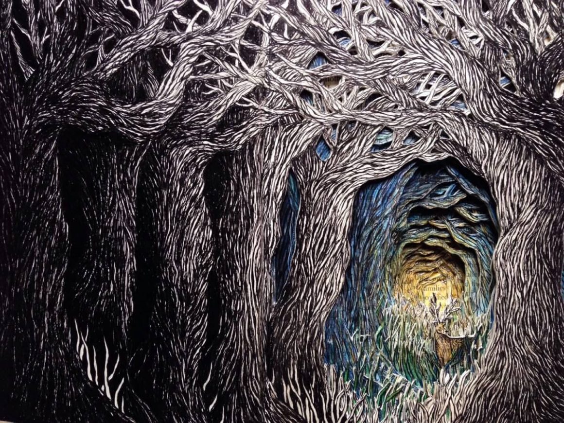 3D sculptures made from books by Isobelle Ouzman 3