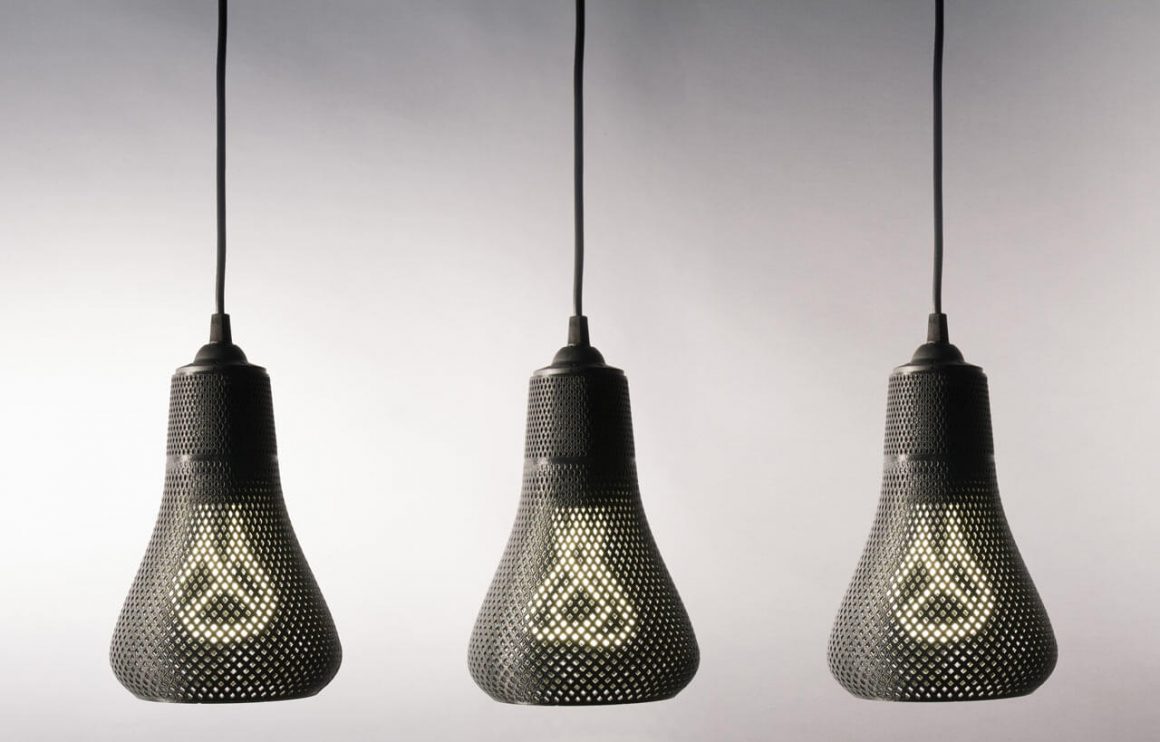 Kayan 3D printed lamp shades for PLUMEN
