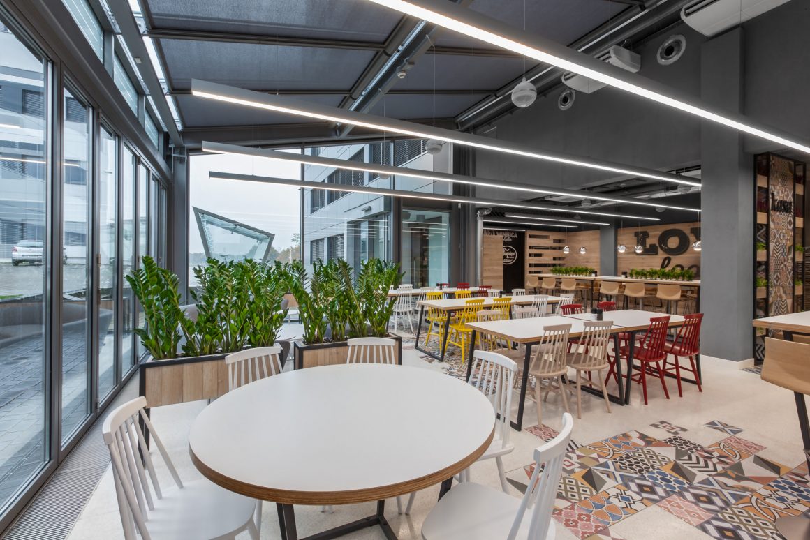 Lidl Headquarters restaurant by mode:lina architekci